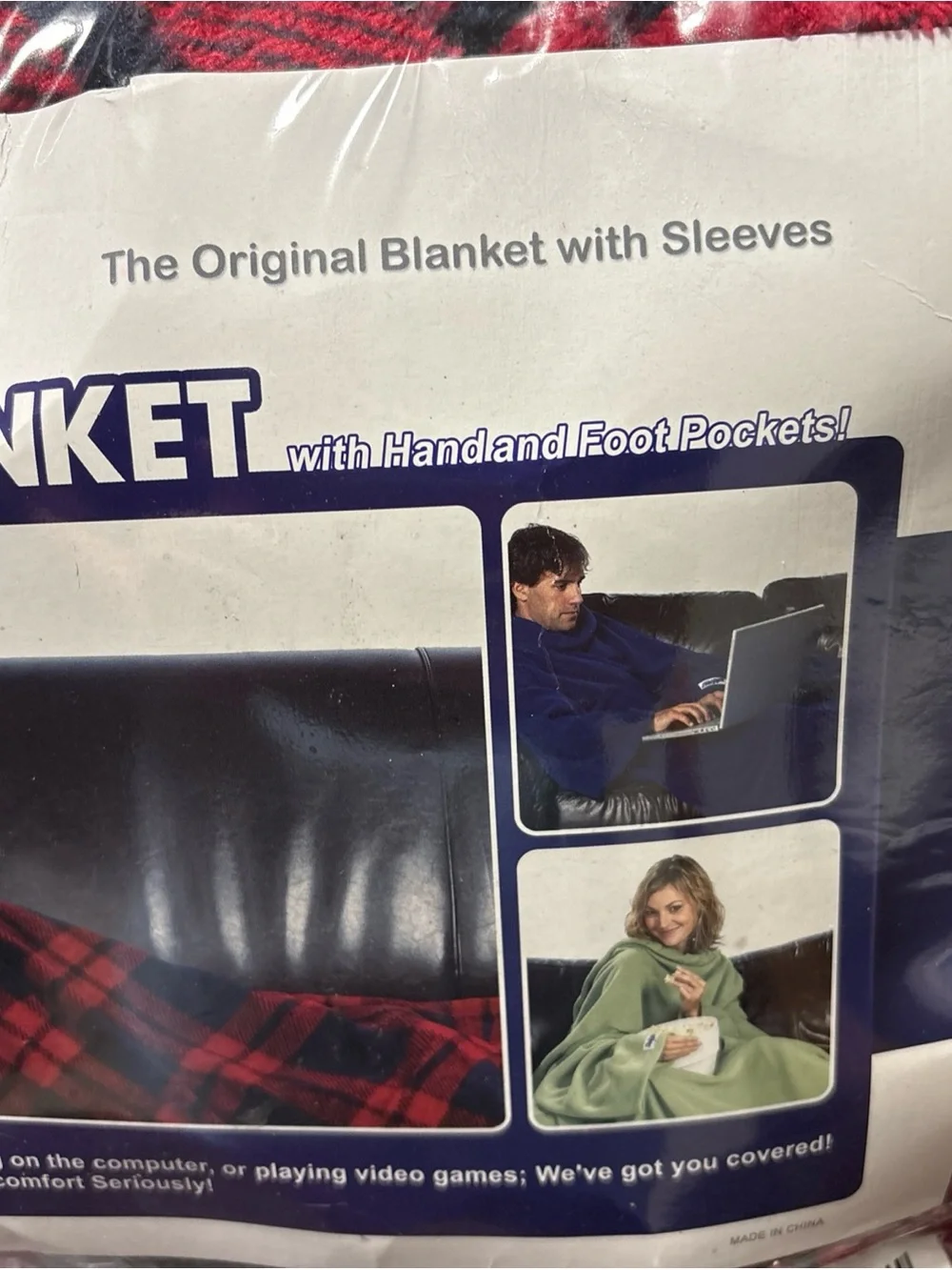 UltimateWearable Blanket in Red Plaid